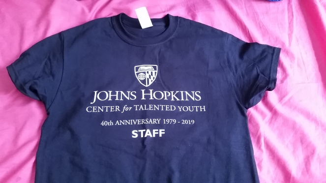 My "Staff" Shirt. It proves that the wearer is a staff member. I wish I could wear it every day.